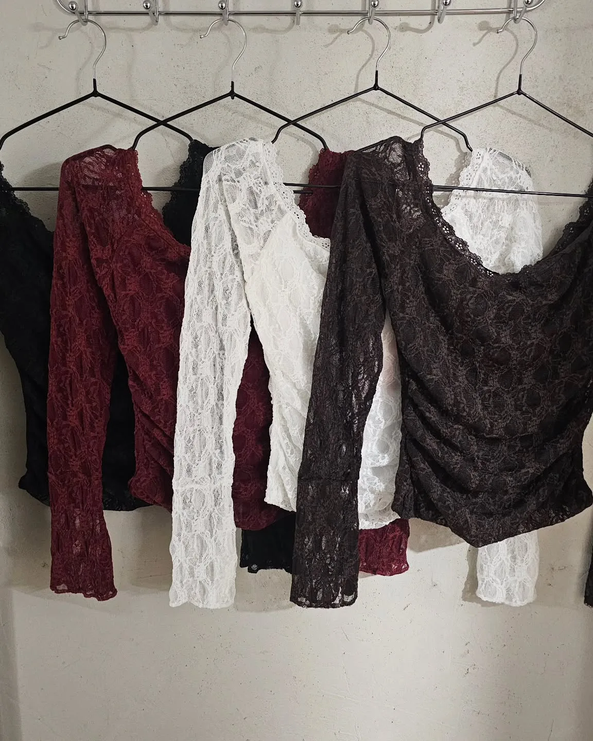 Long Sleeve Offshoulder Lace Top view 2