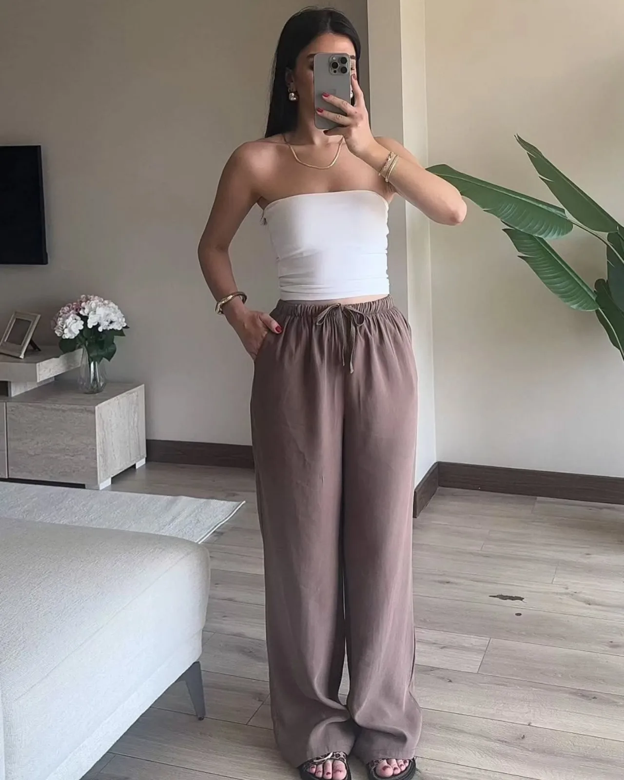 Light Sued Pants view 5