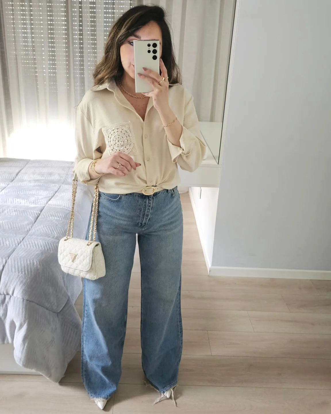 Wide Legs Blue Jeans (High Waisted) view 2