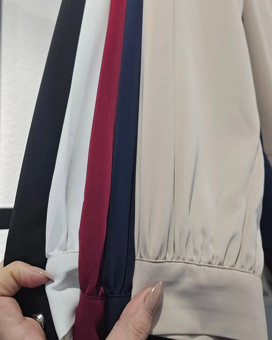 High Neck Classy Satin Top view 9