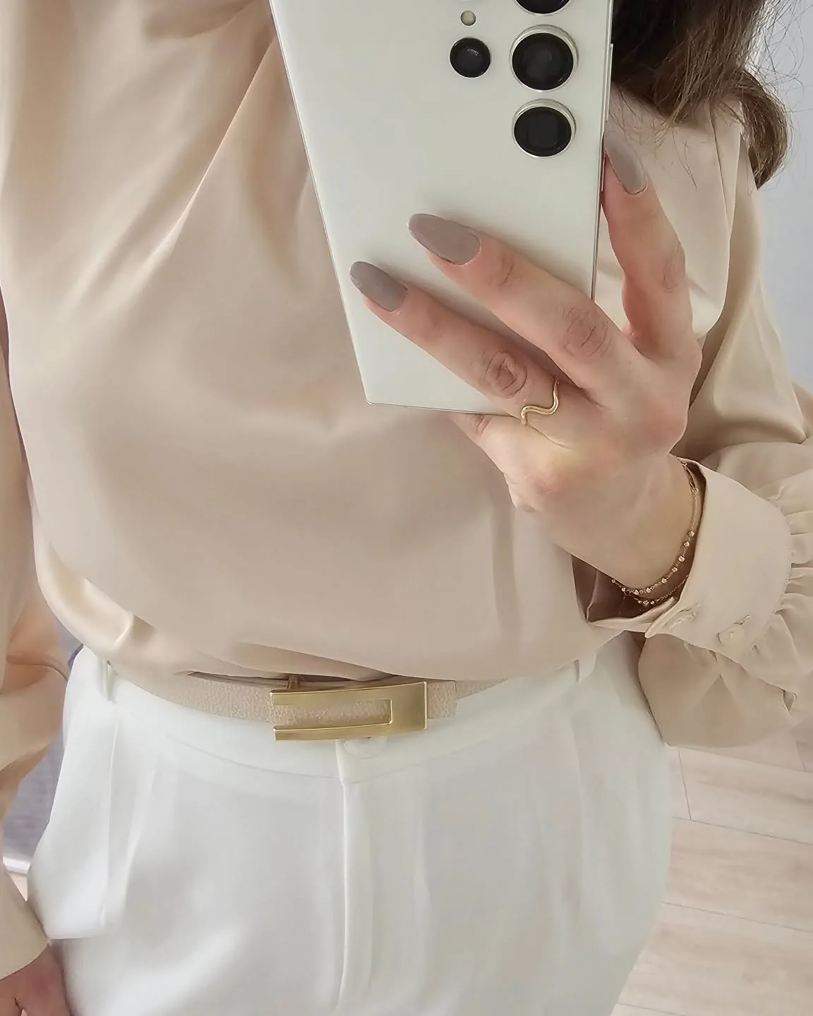 High Neck Classy Satin Top view 5