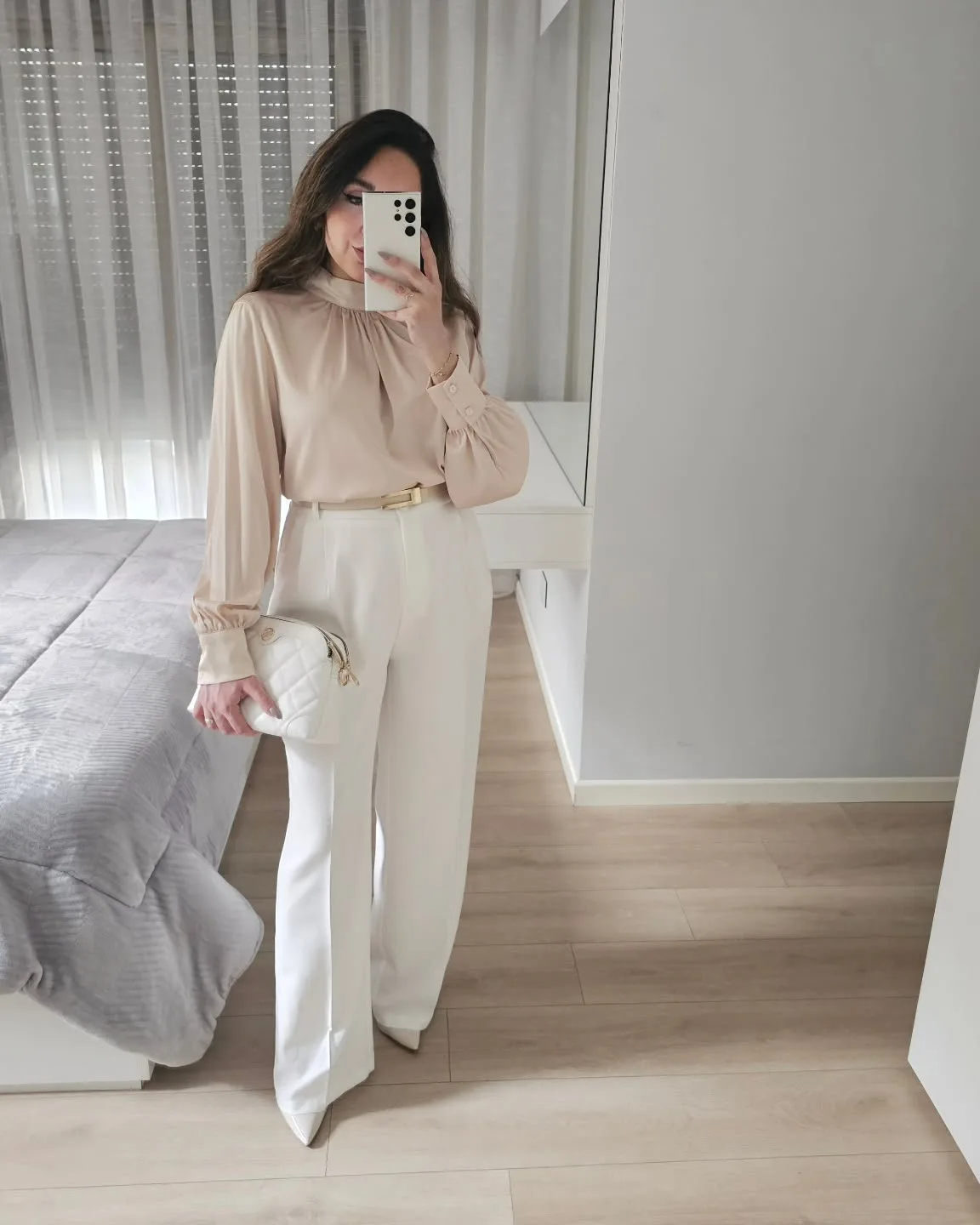 High Neck Classy Satin Top view 1