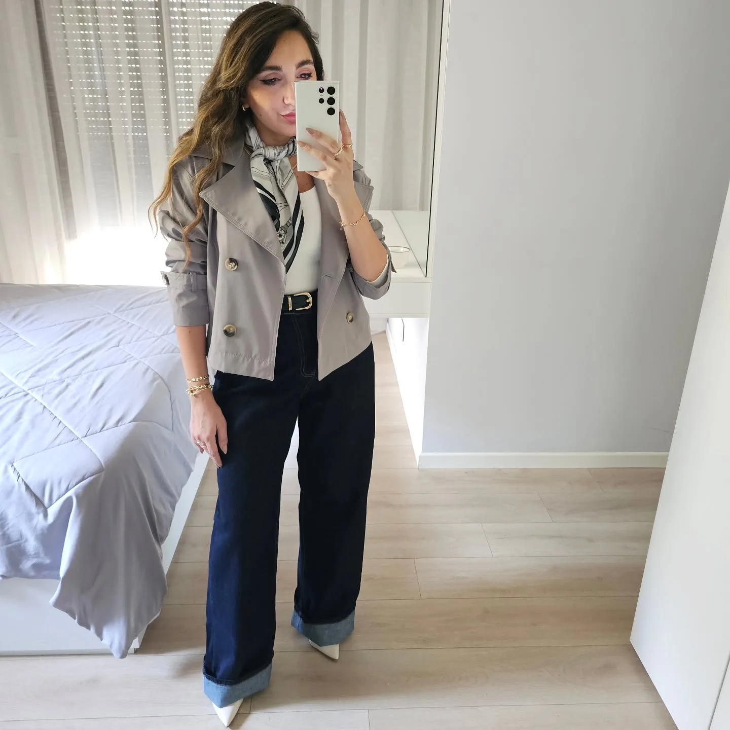 Short Light Trench Coat view 2