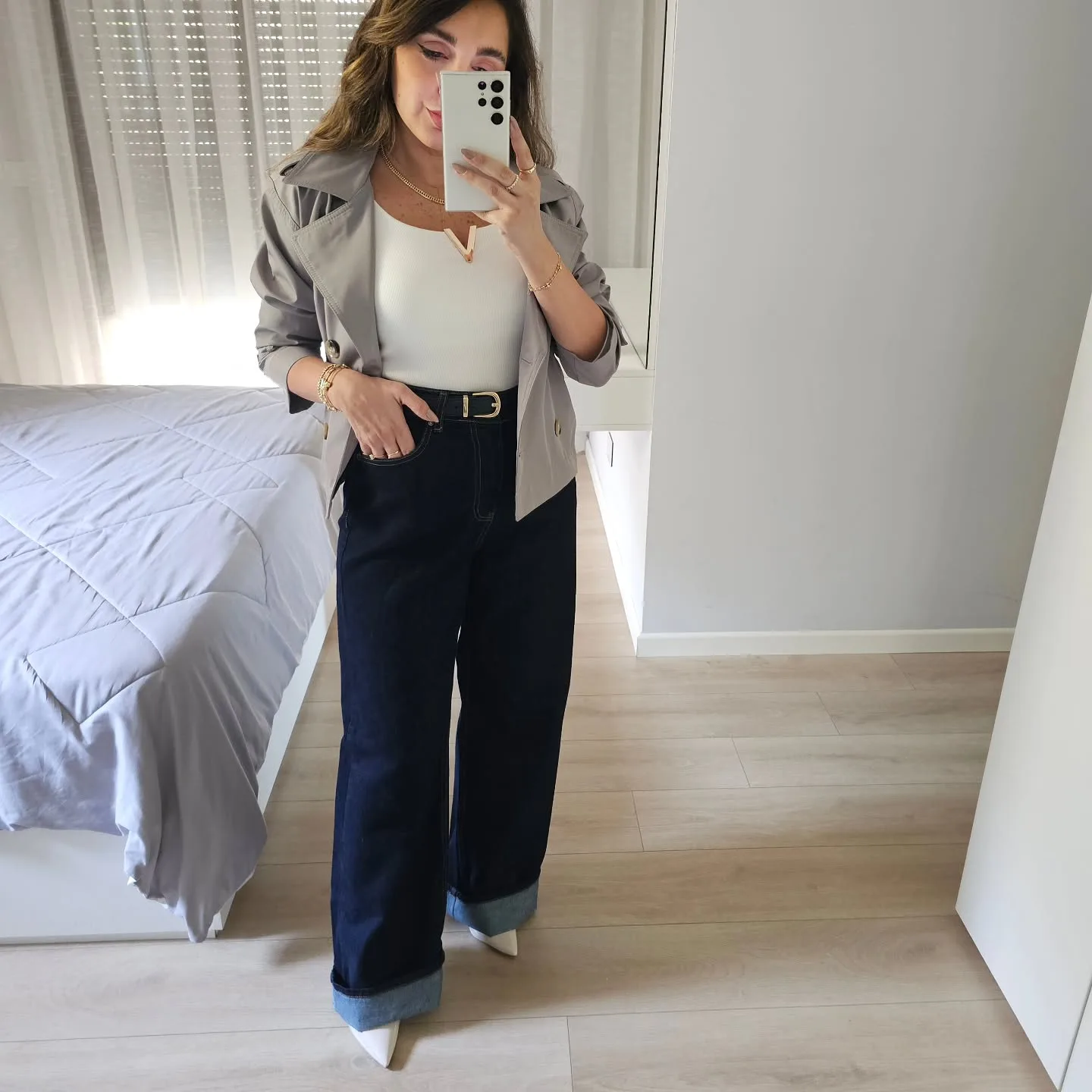 Short Light Trench Coat view 4