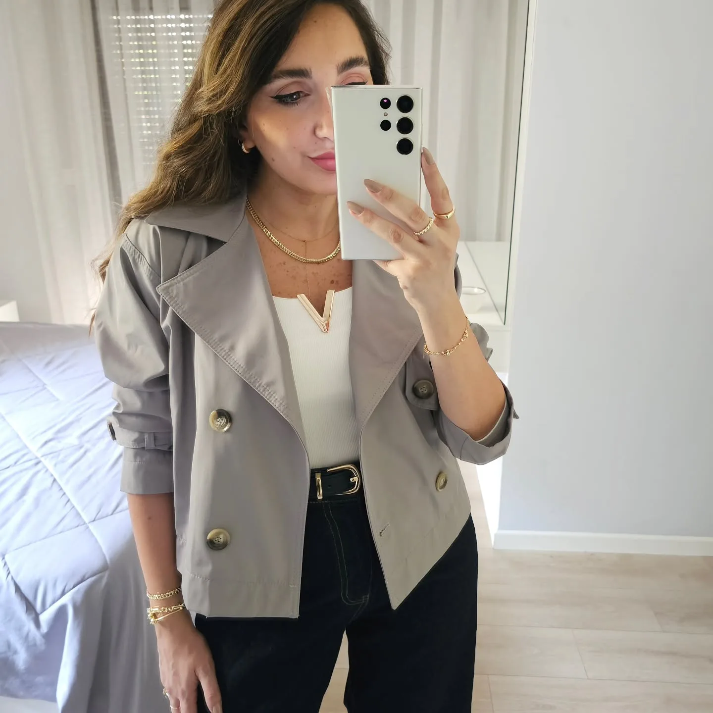 Short Light Trench Coat view 5