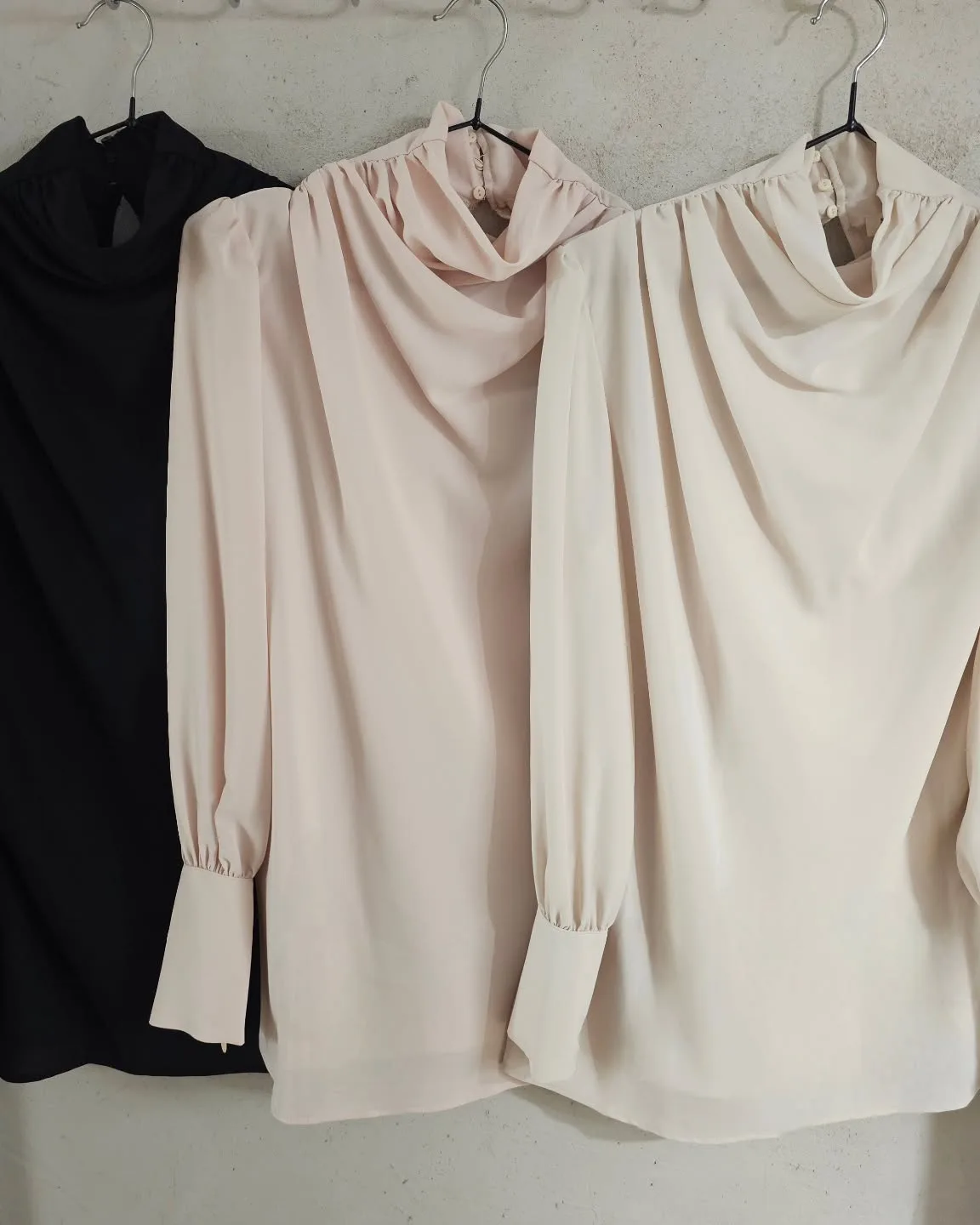 Classy High Neck Satin Top view 2
