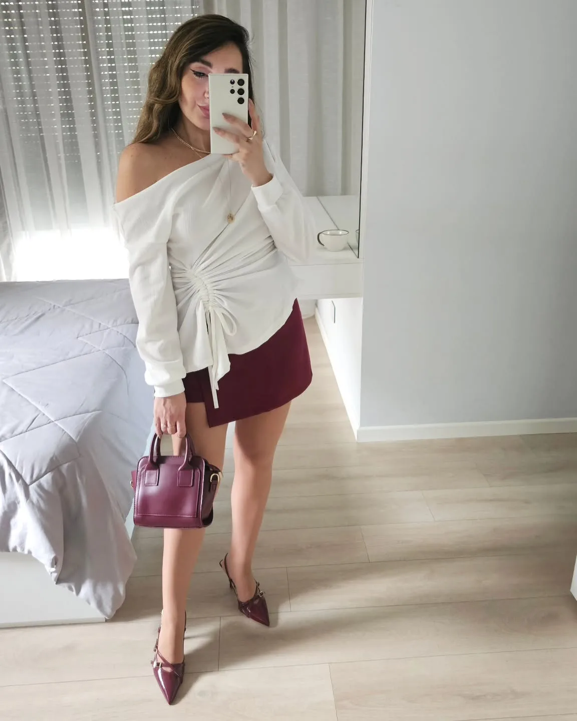 Offshoulder Top Oversized Top view 1