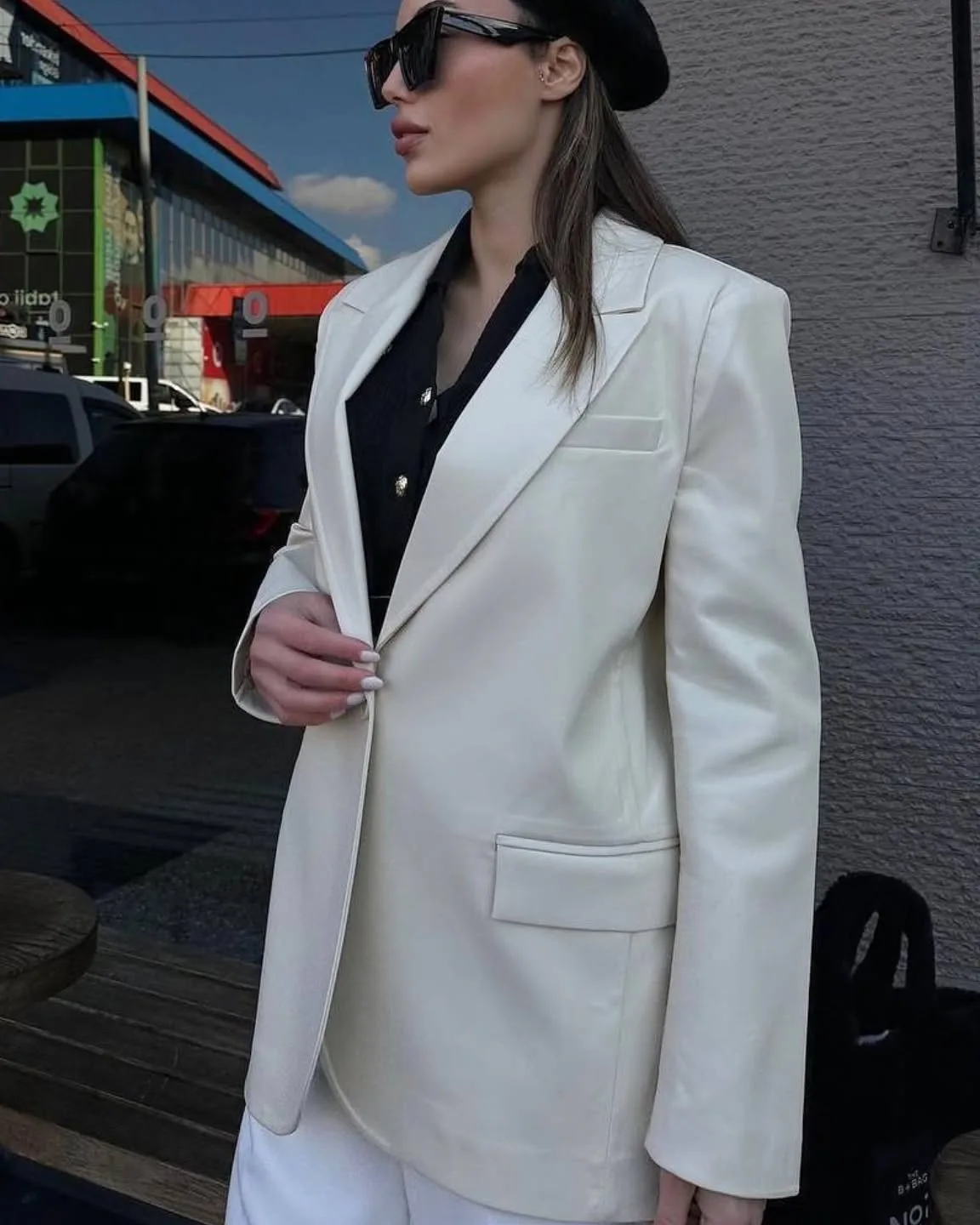 Leather Blazer view 3