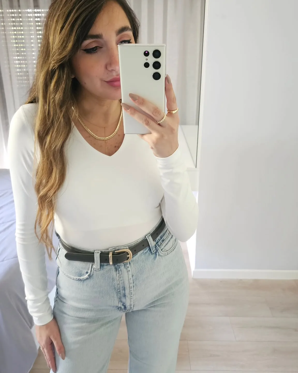 Straight Cut Ice Blue Jeans view 4