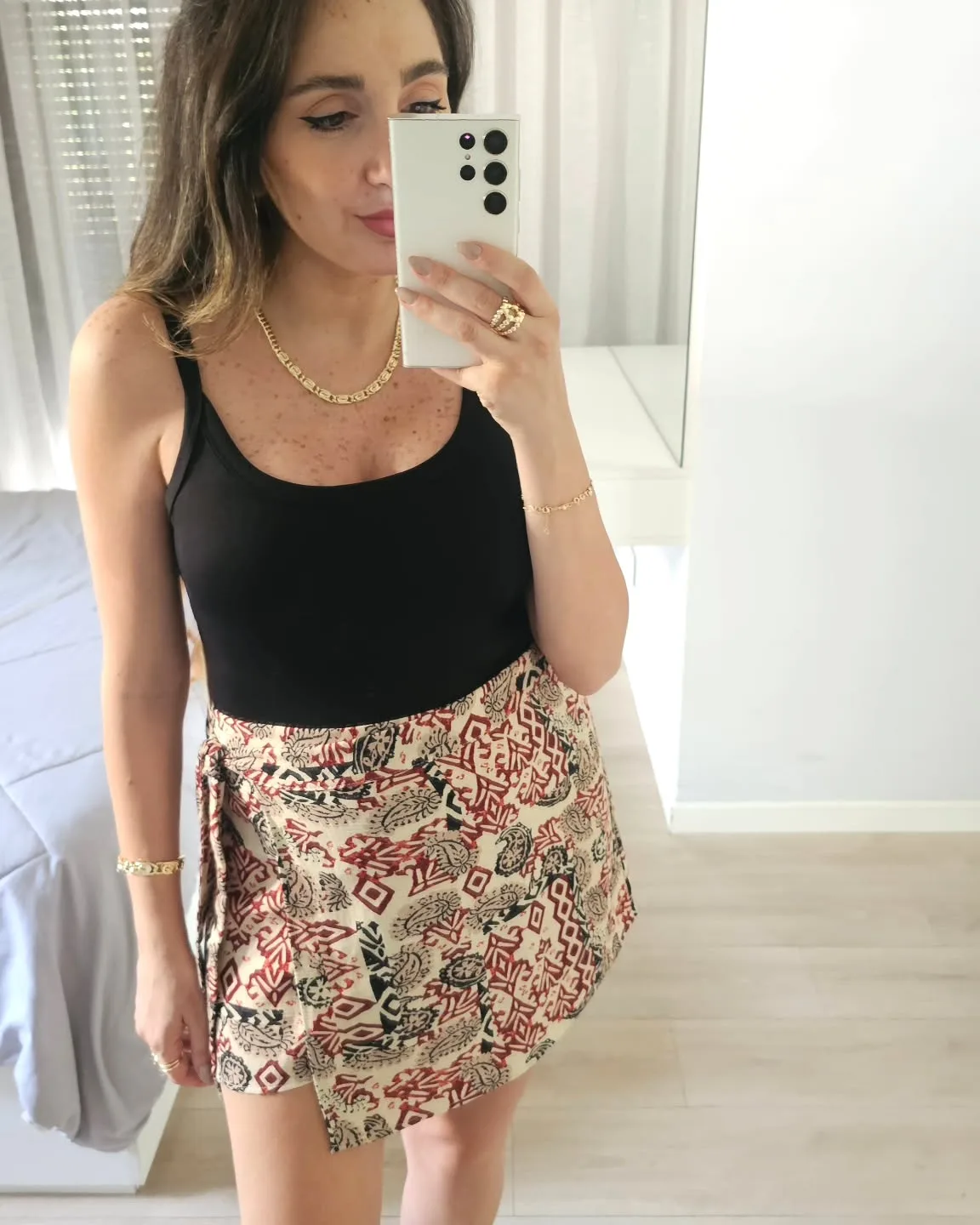 Printed Wrap Skirt view 3