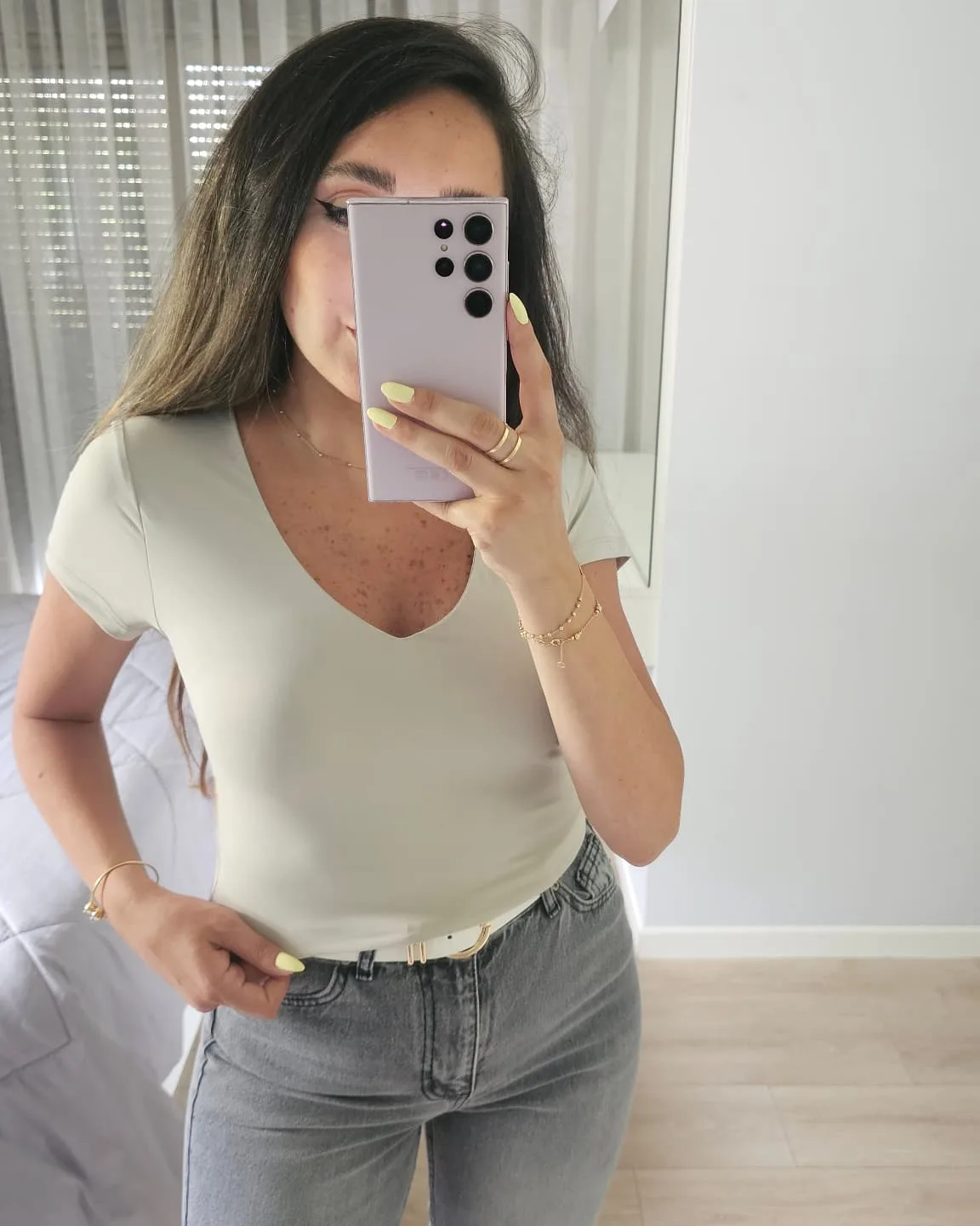 Basic Vneck Crop Tshirt view 4