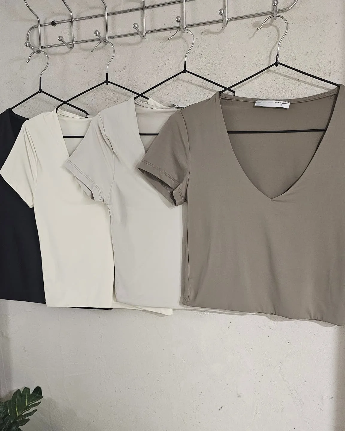 Basic Vneck Crop Tshirt view 2
