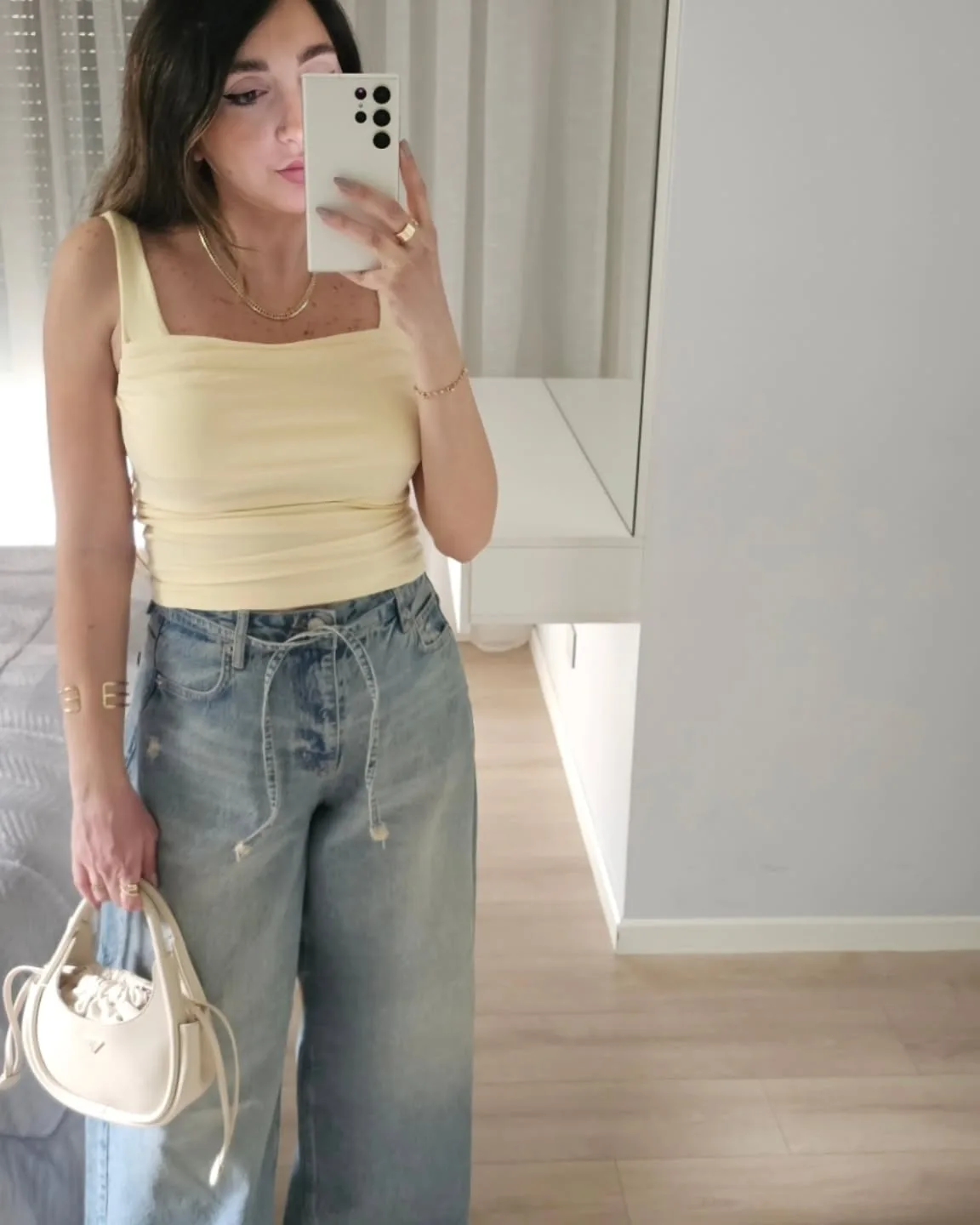 Wide Legs Dirty Wash Jeans view 2