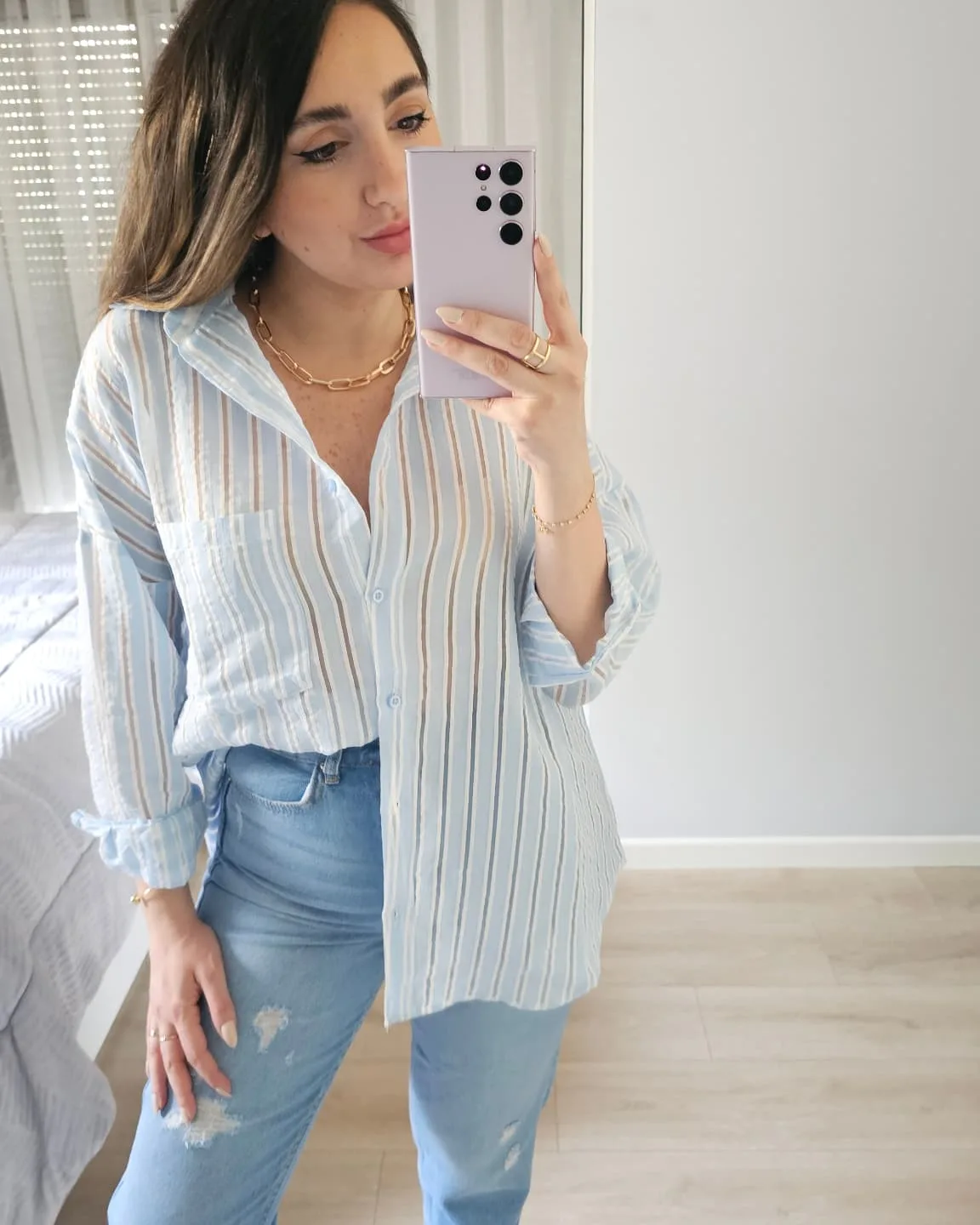 Light Blue Mom Cut Jeans view 4