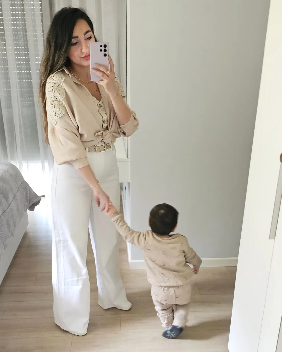 White Wide Legs Jeans view 1