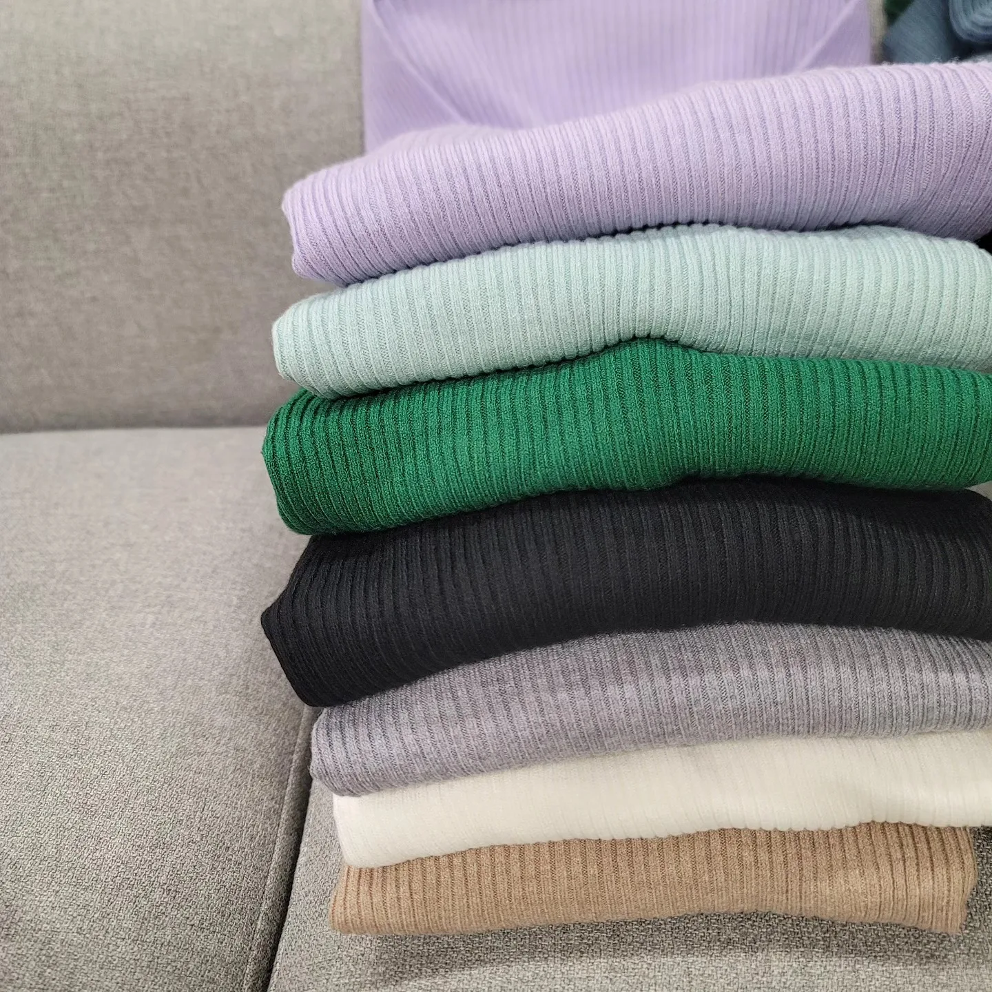 Soft Ribbed Wool Basic V Neck view 8