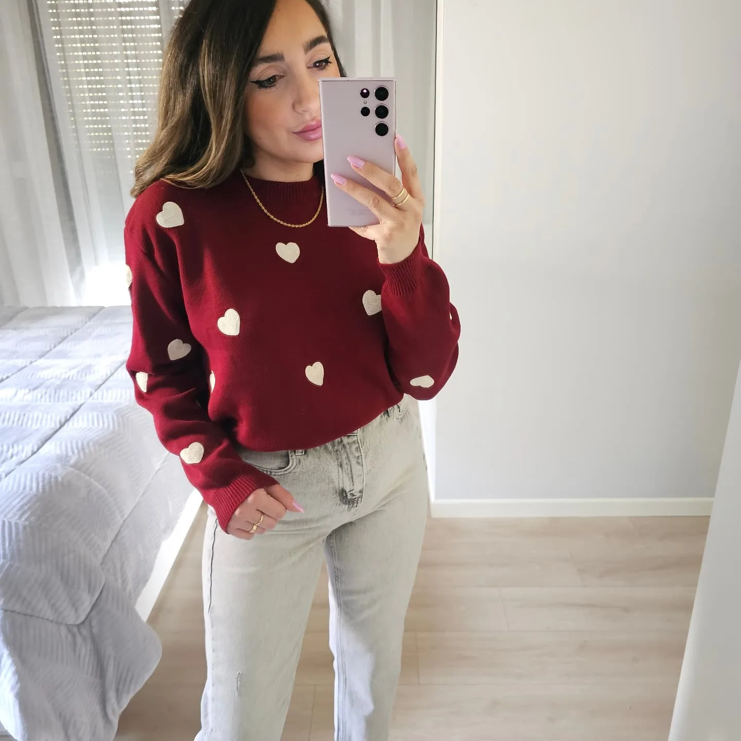 Ice Grey Mom Jeans view 1