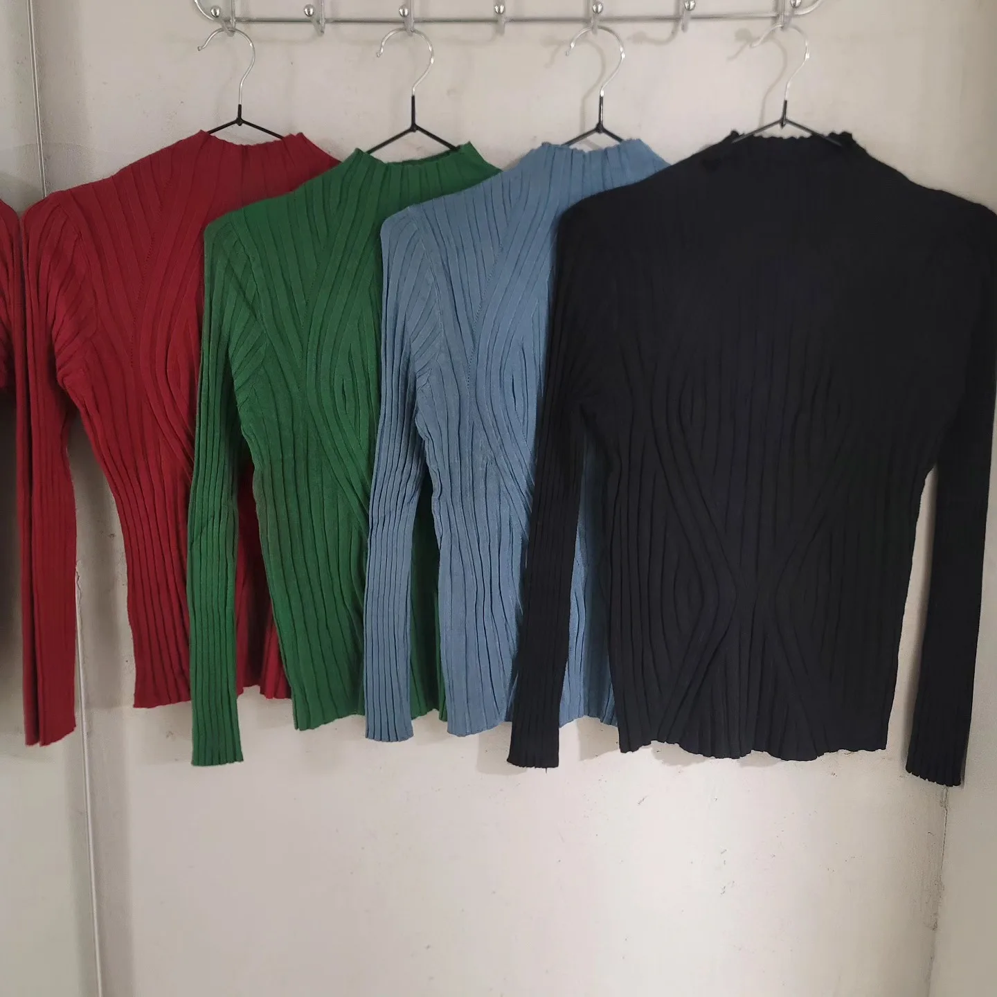 Ribbed High Neck soft sweater view 2