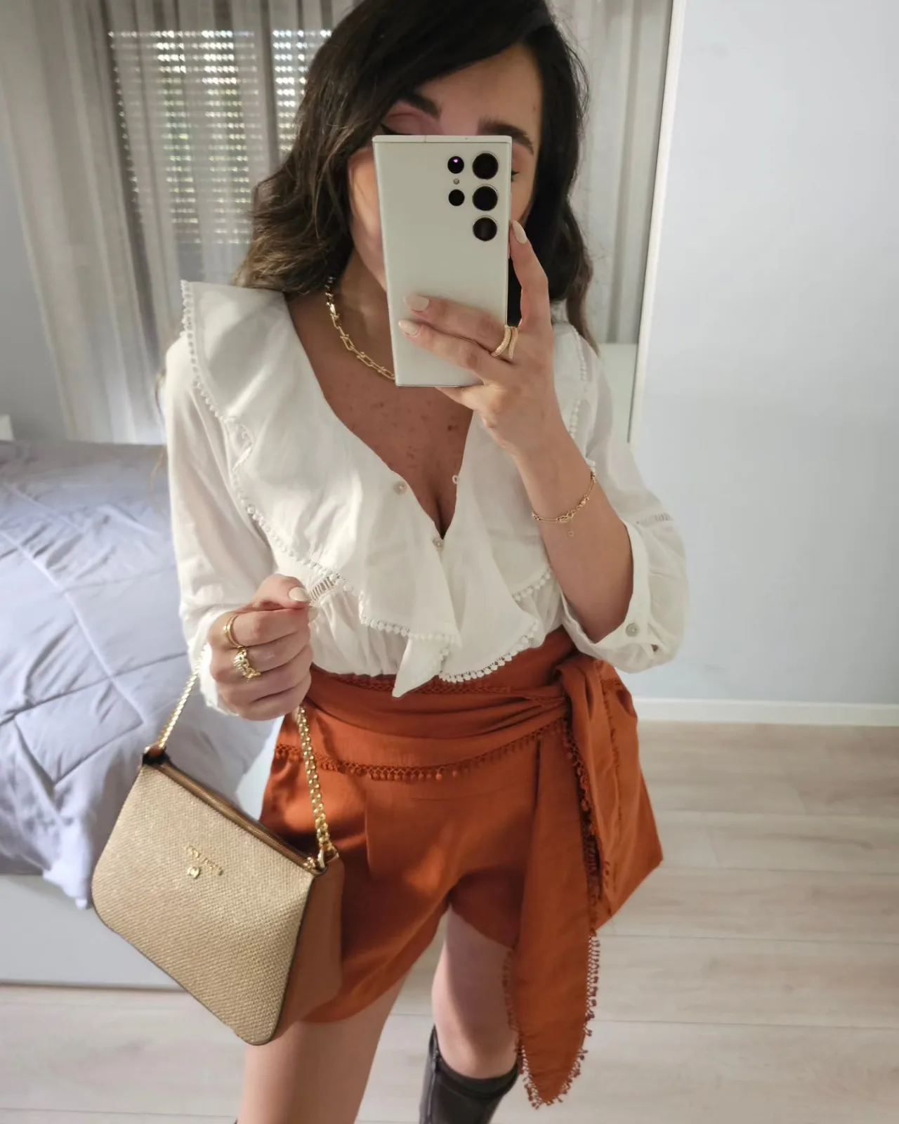 Brick Linen Skort view 2