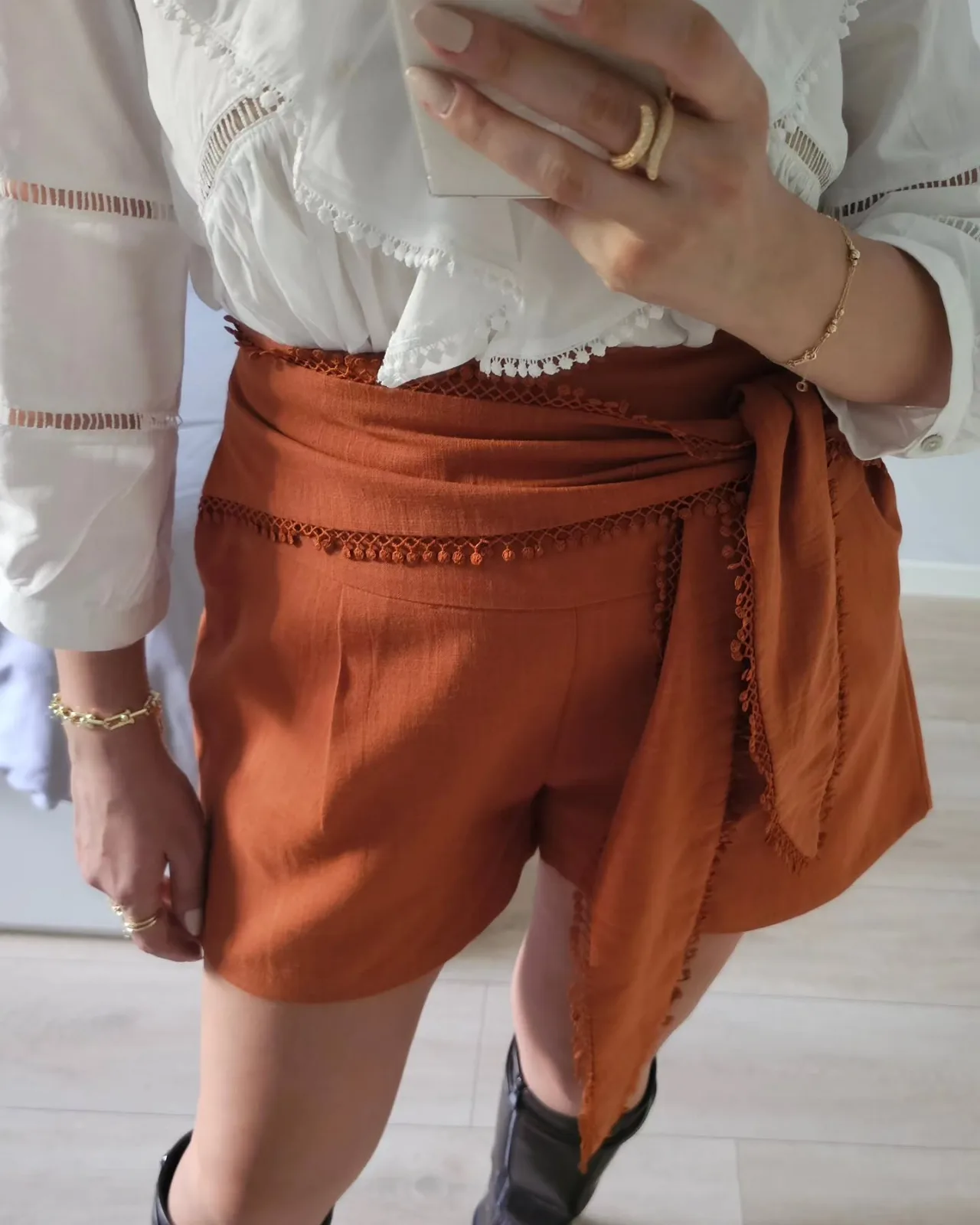 Brick Linen Skort view 3