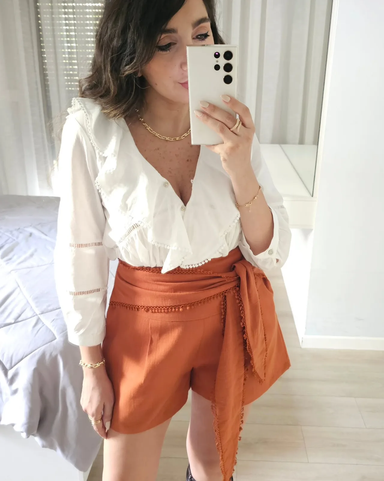 Brick Linen Skort view 4