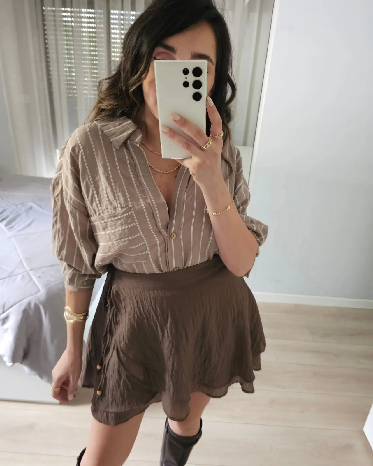 Wrap Linen Brown Skort view 4