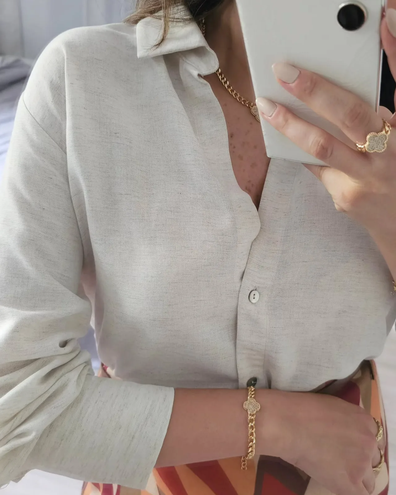 Linen Beige Shirt view 3