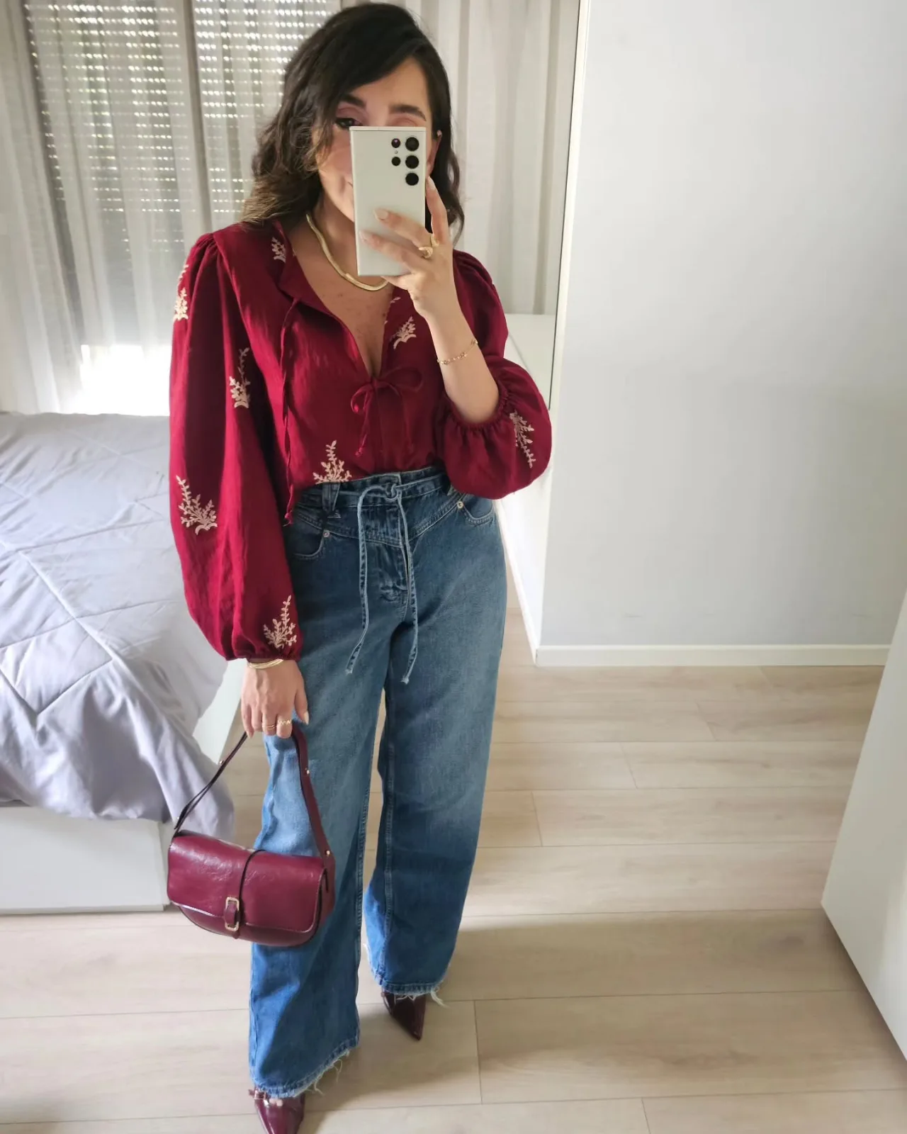 Embroidered Crop Top view 2