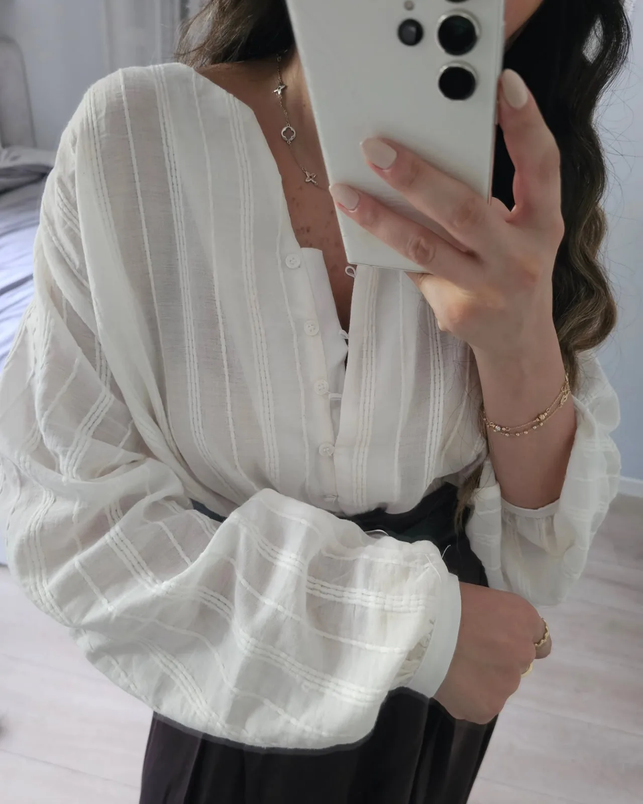 Linen Buttoned Top view 3