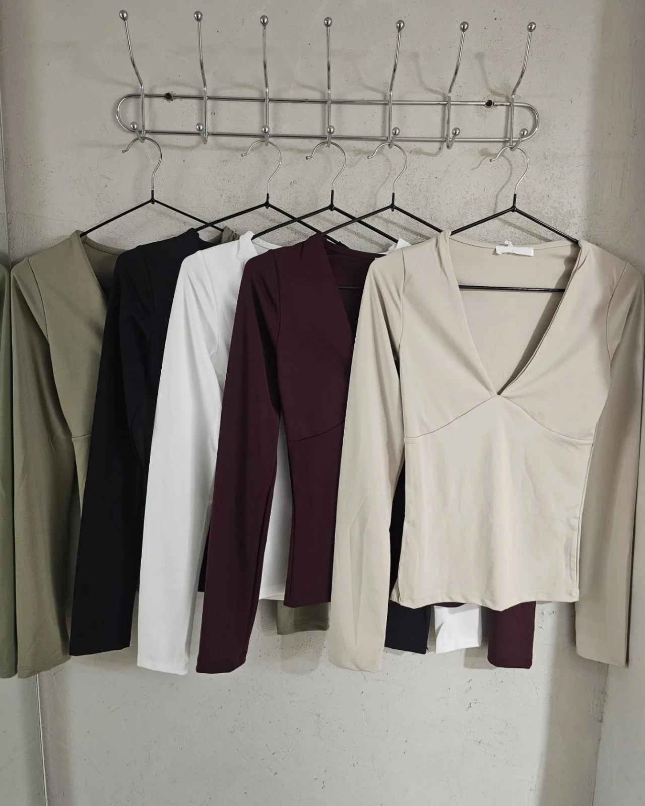 Long Sleeve V Top view 3