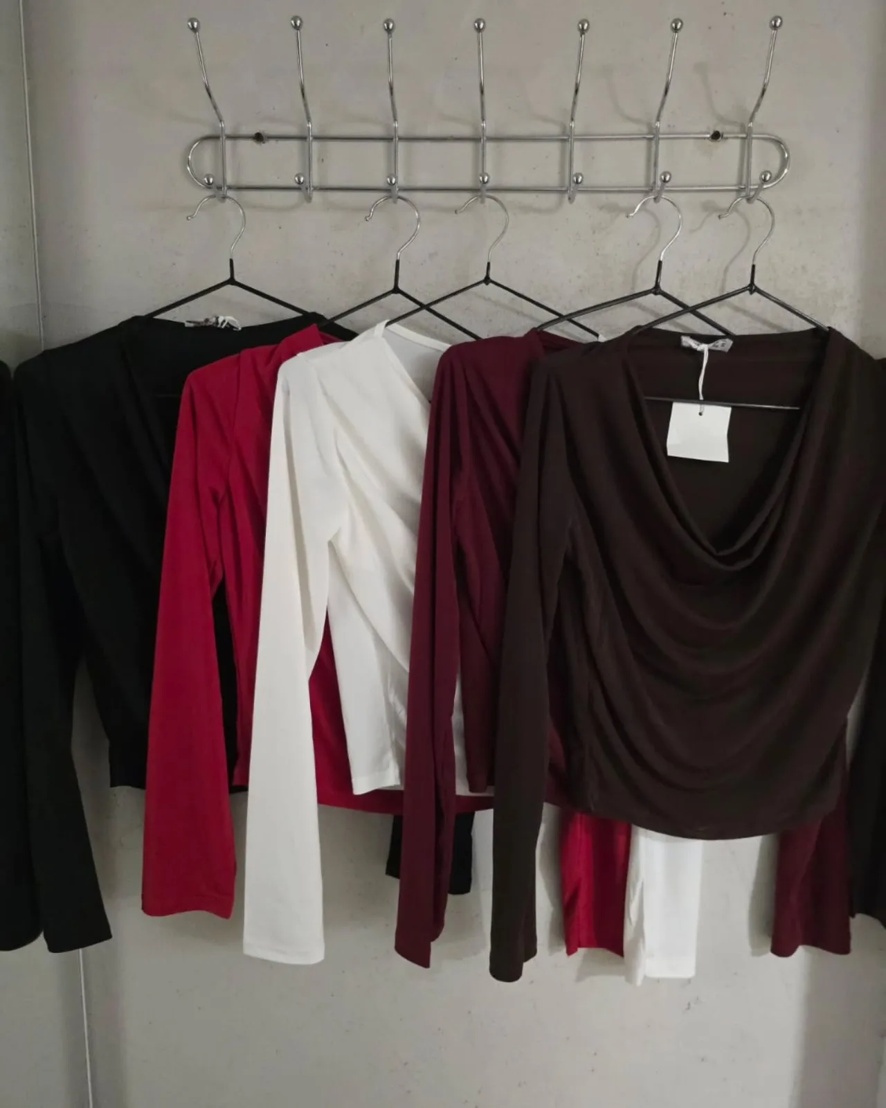 Long Sleeve Cowl Neck Top view 1