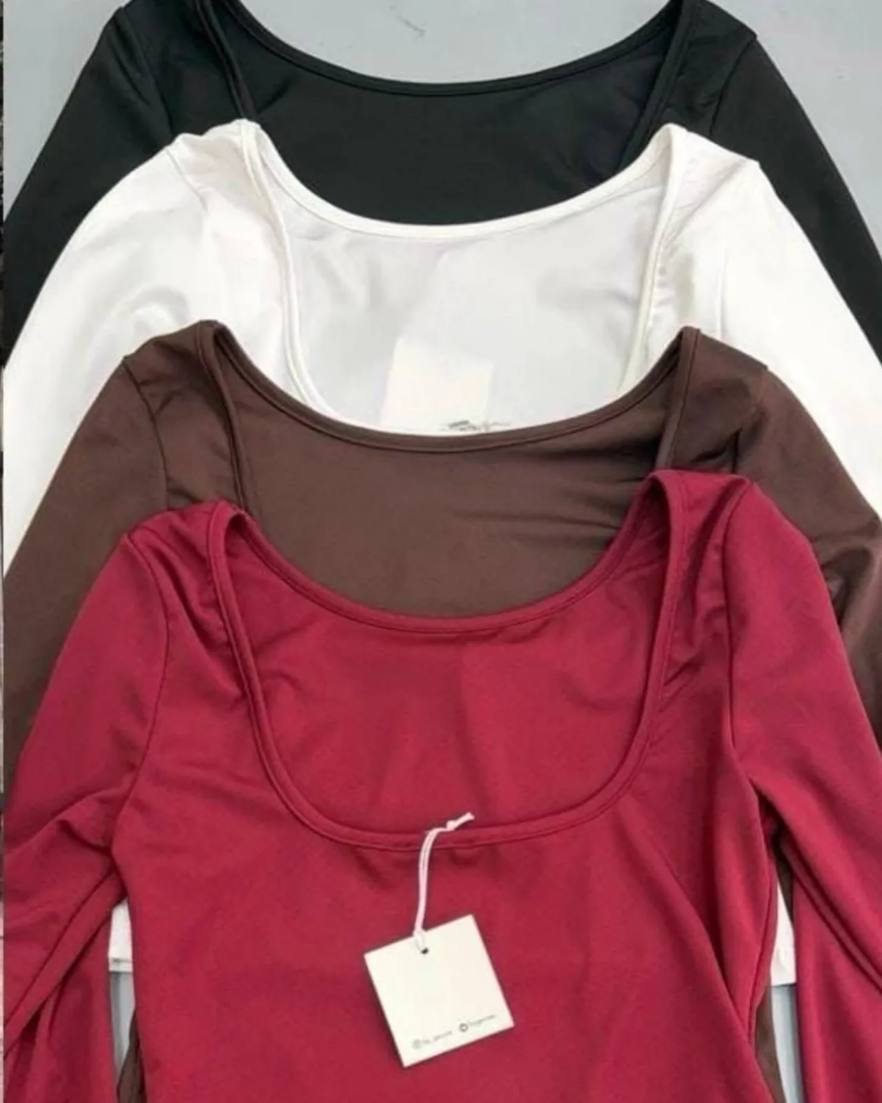 Basic Long Sleeve Top With lower back view 4