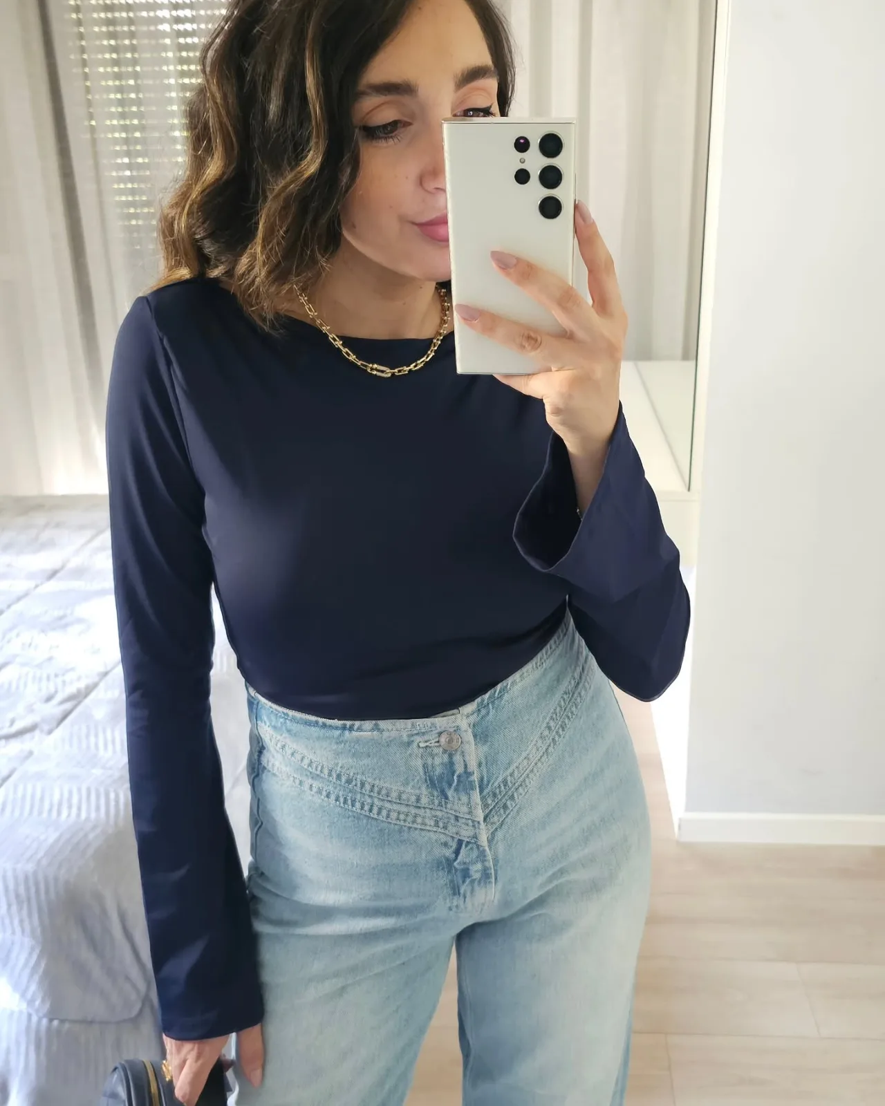 High Rise Wide Legs Detailed Jeans view 5