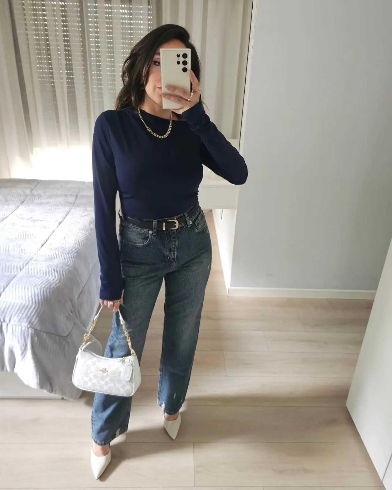 Offshoulder Long Sleeve Open Thumbhole Top view 4