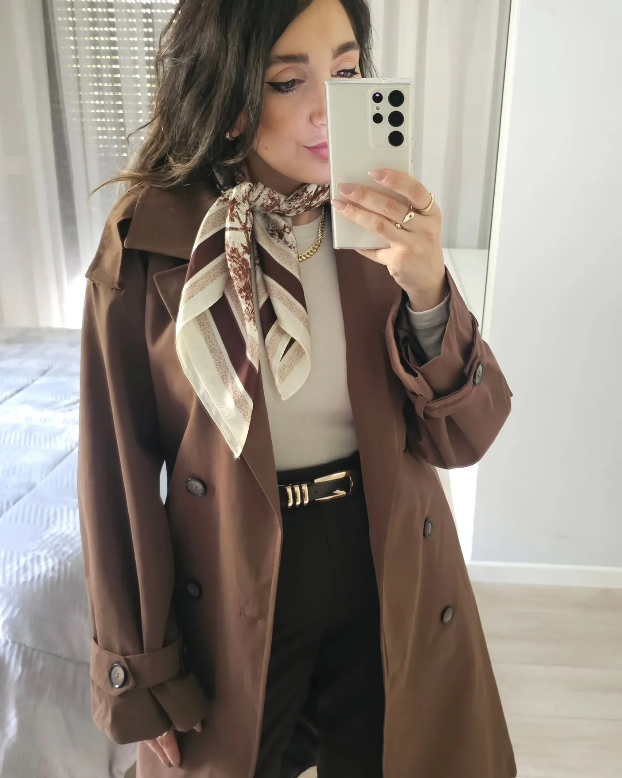 Long Brown Premium Trenchcoat view 4