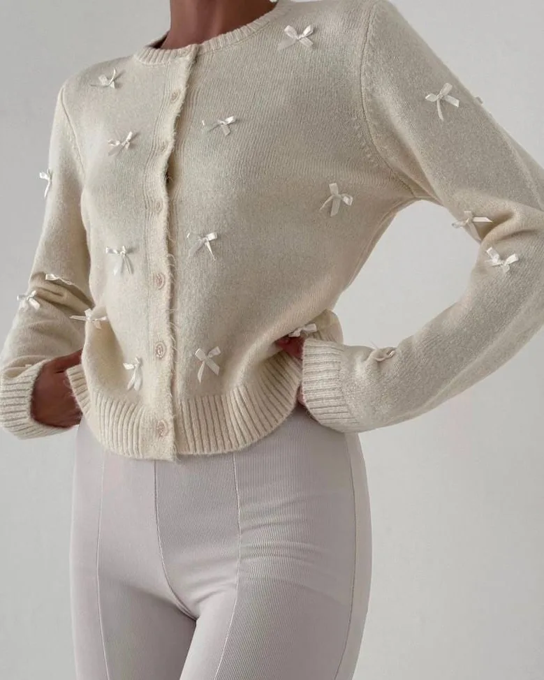 Ribbon Wool Cardigan view 5