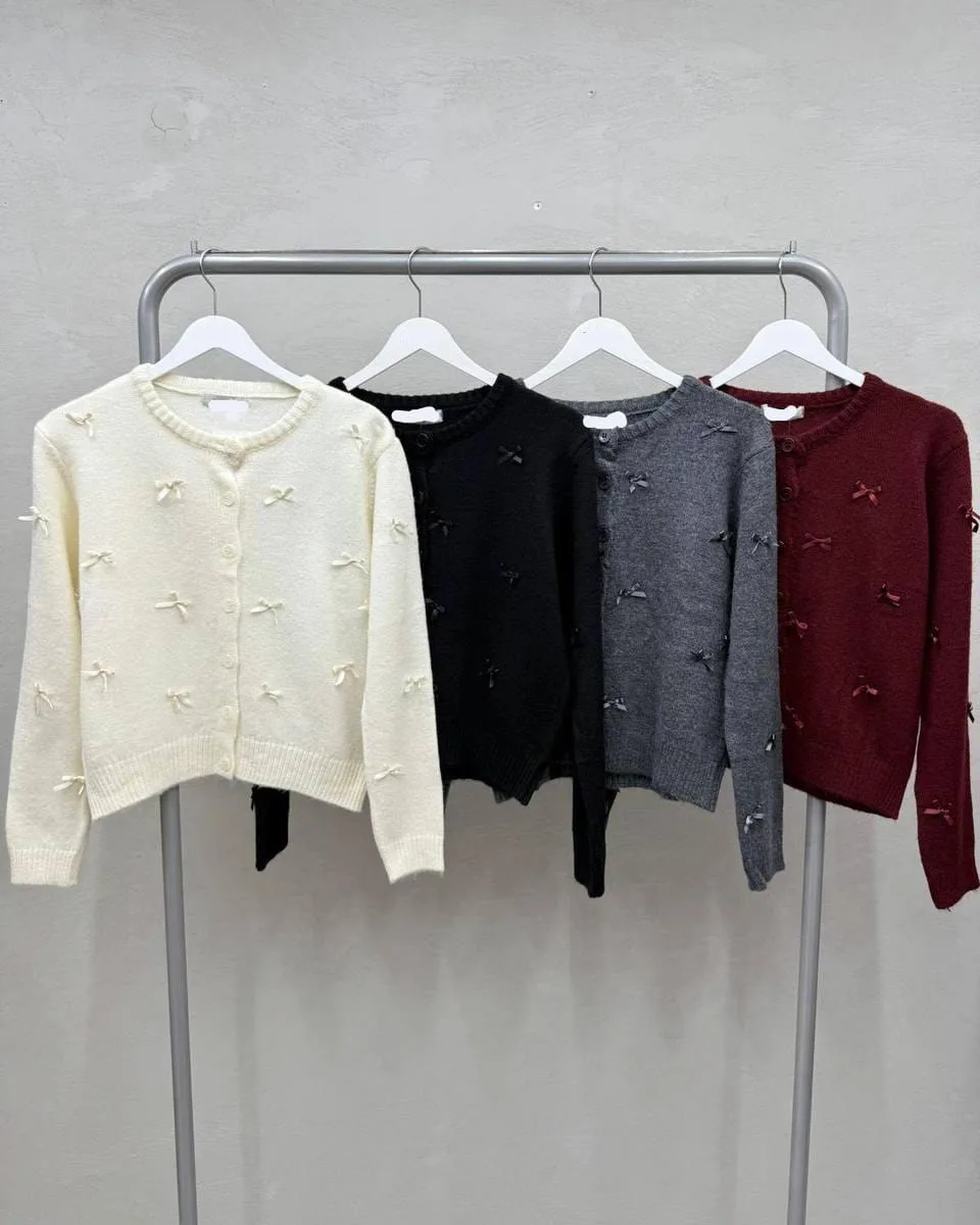 Ribbon Wool Cardigan view 2