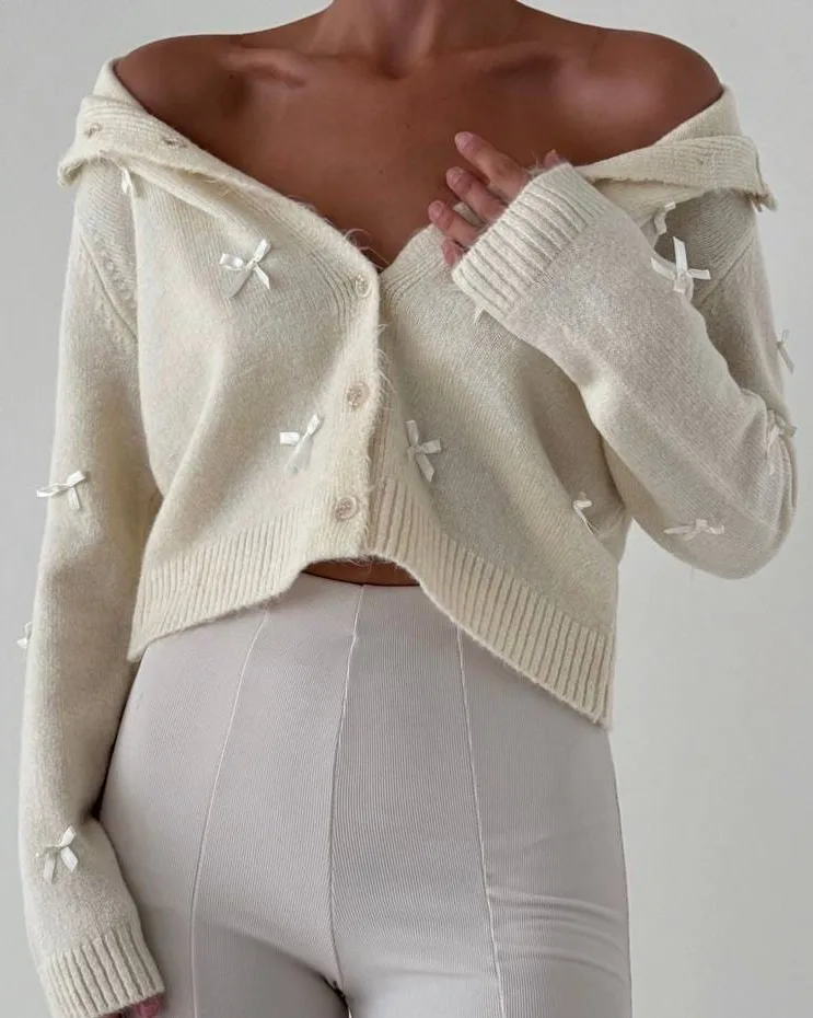 Ribbon Wool Cardigan view 4