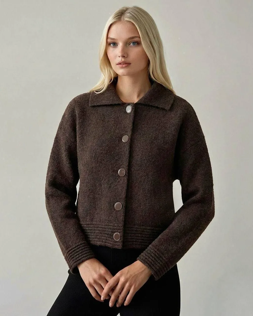 Buttoned Wool Cardigan