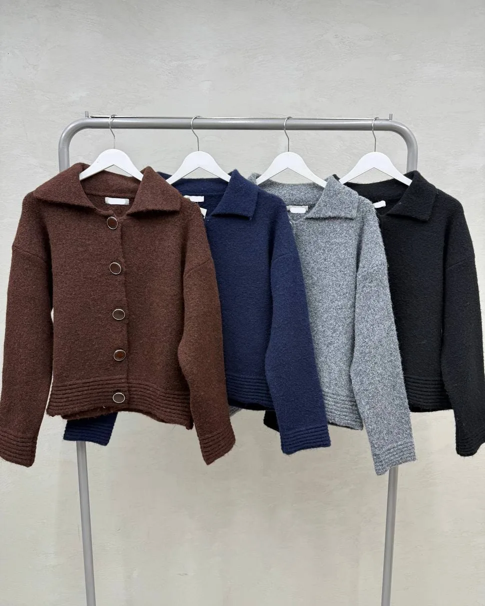 Buttoned Wool Cardigan view 2