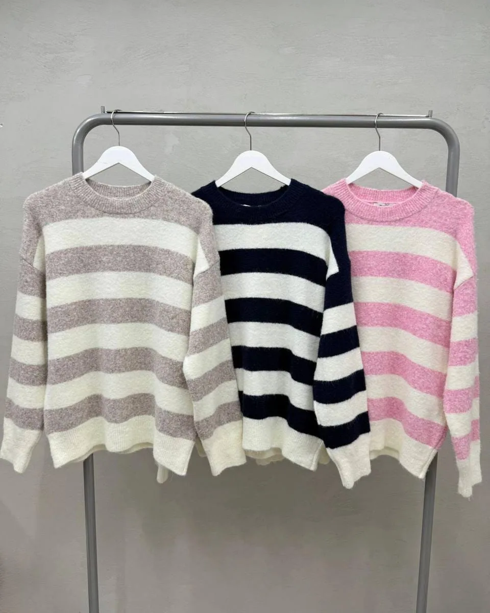 Striped Soft Wool Sweater view 2