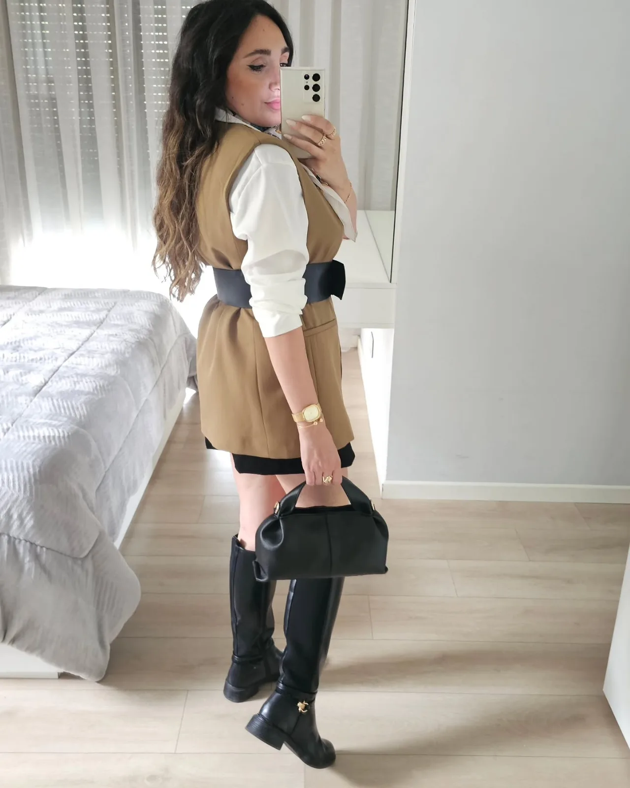 Vest with Large Belt view 2