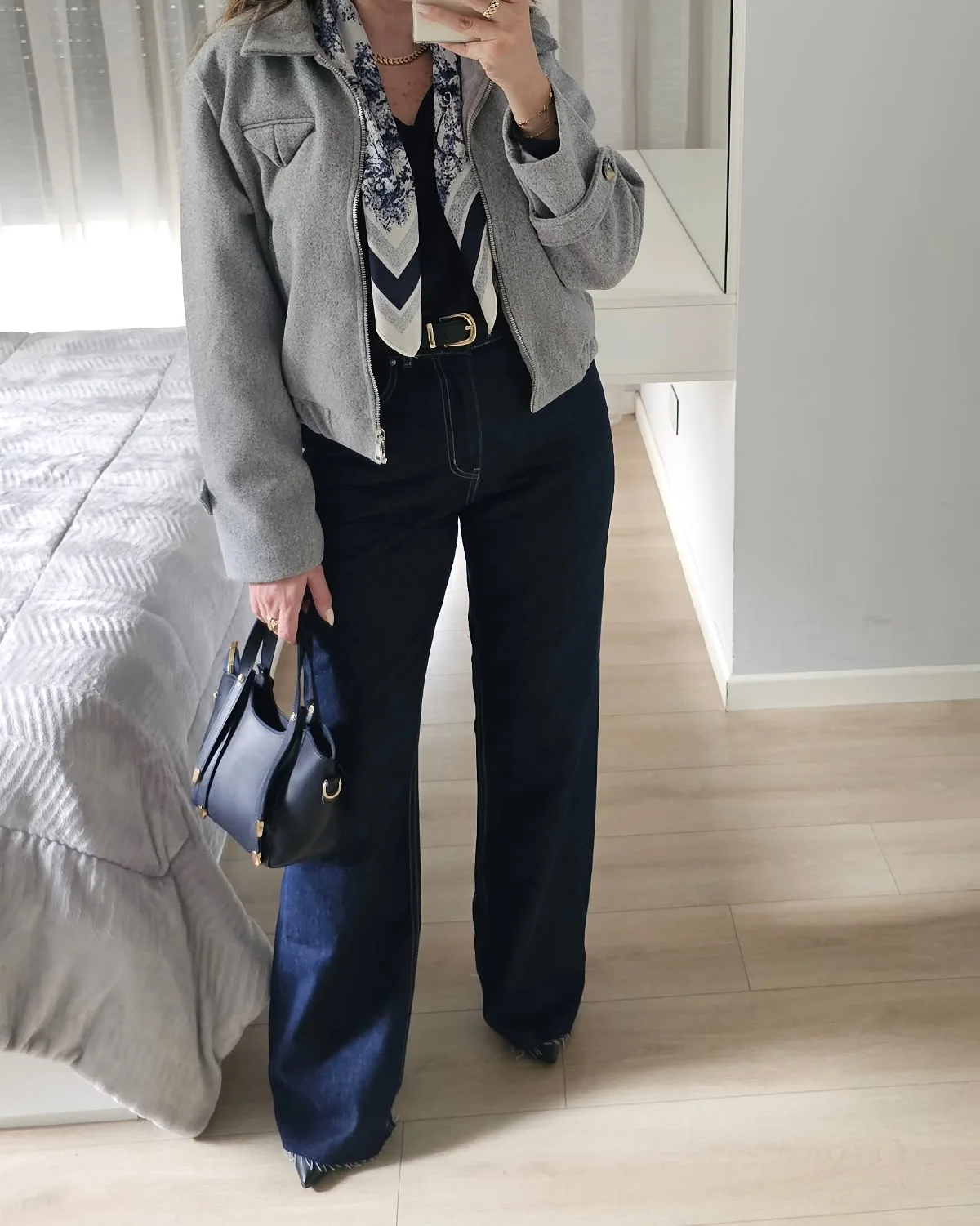 Dark Navy Straight Jeans view 2