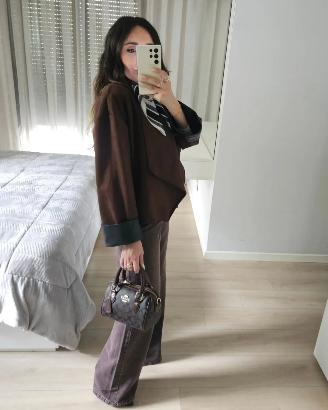 Wide Legs Brown Jeans view 4