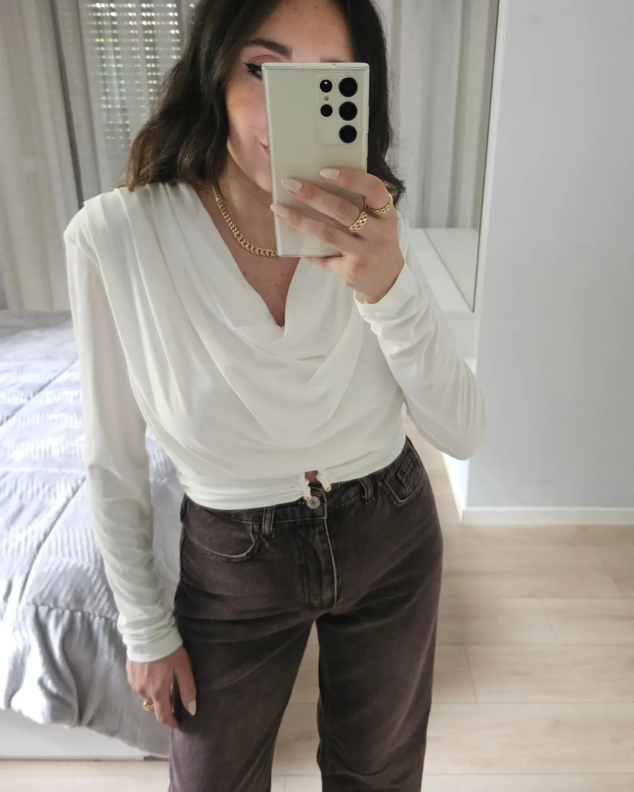 Wide Legs Brown Jeans view 2