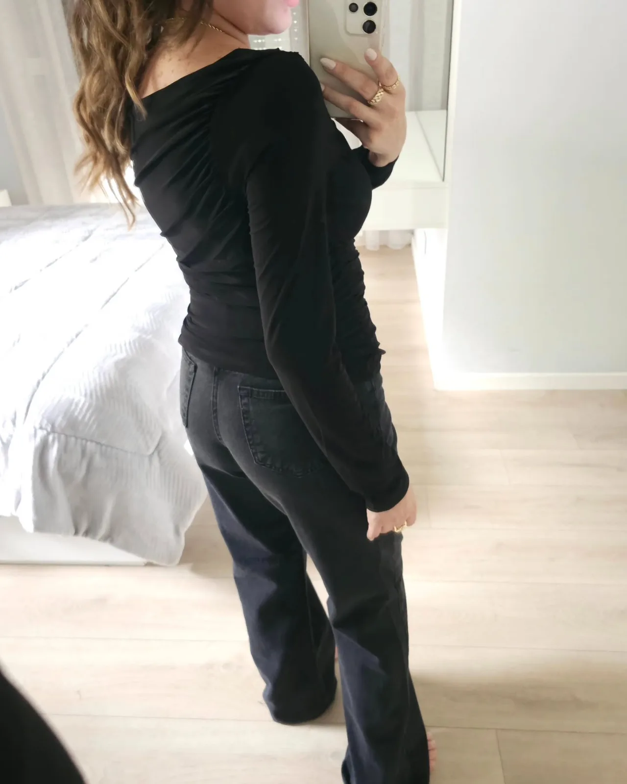 Washed Black Straight Jeans view 5