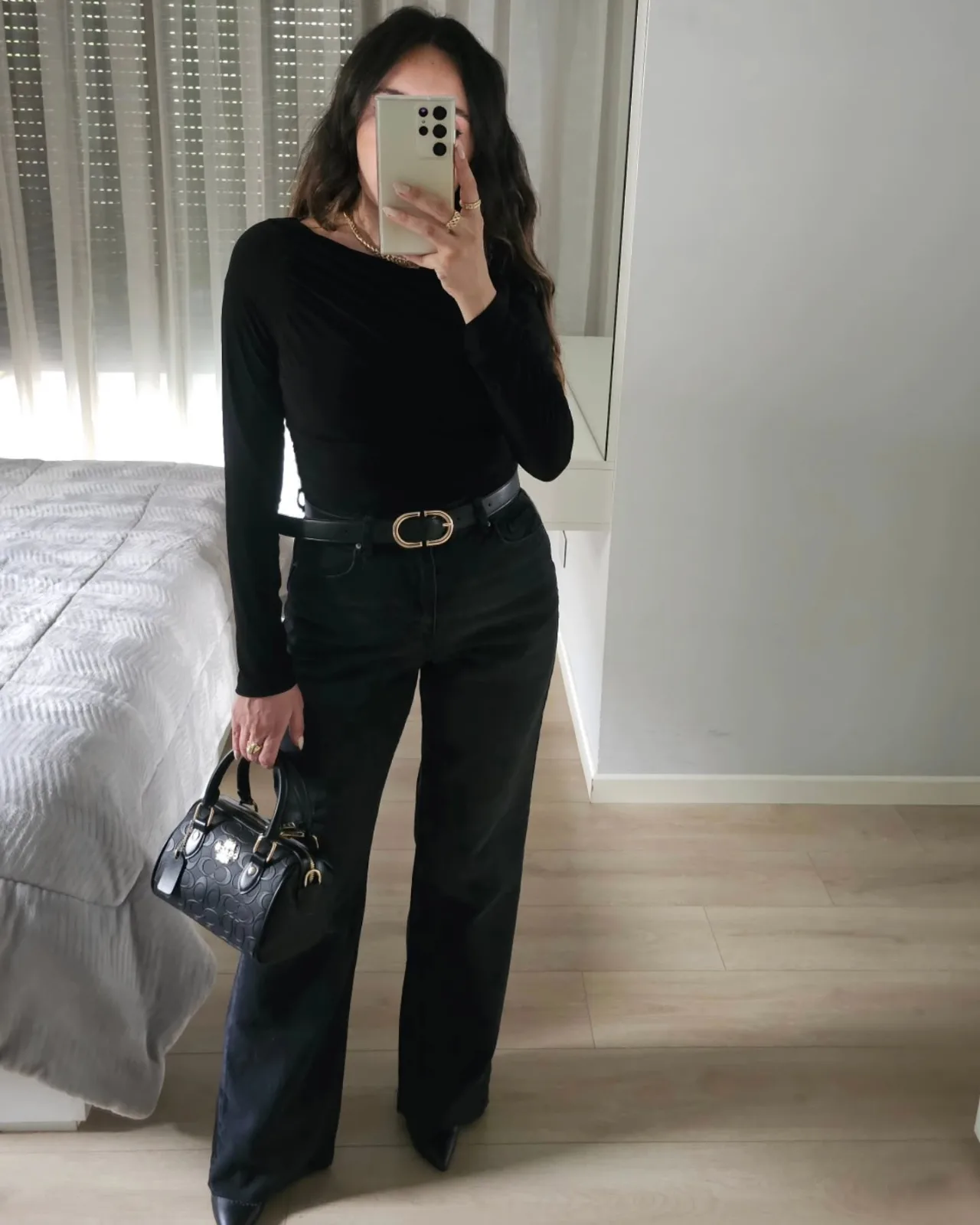 Asymmetrical Long Sleeve Basic Top view 4