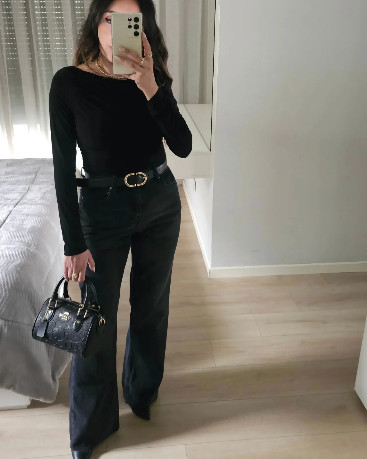 Asymmetrical Long Sleeve Basic Top view 2
