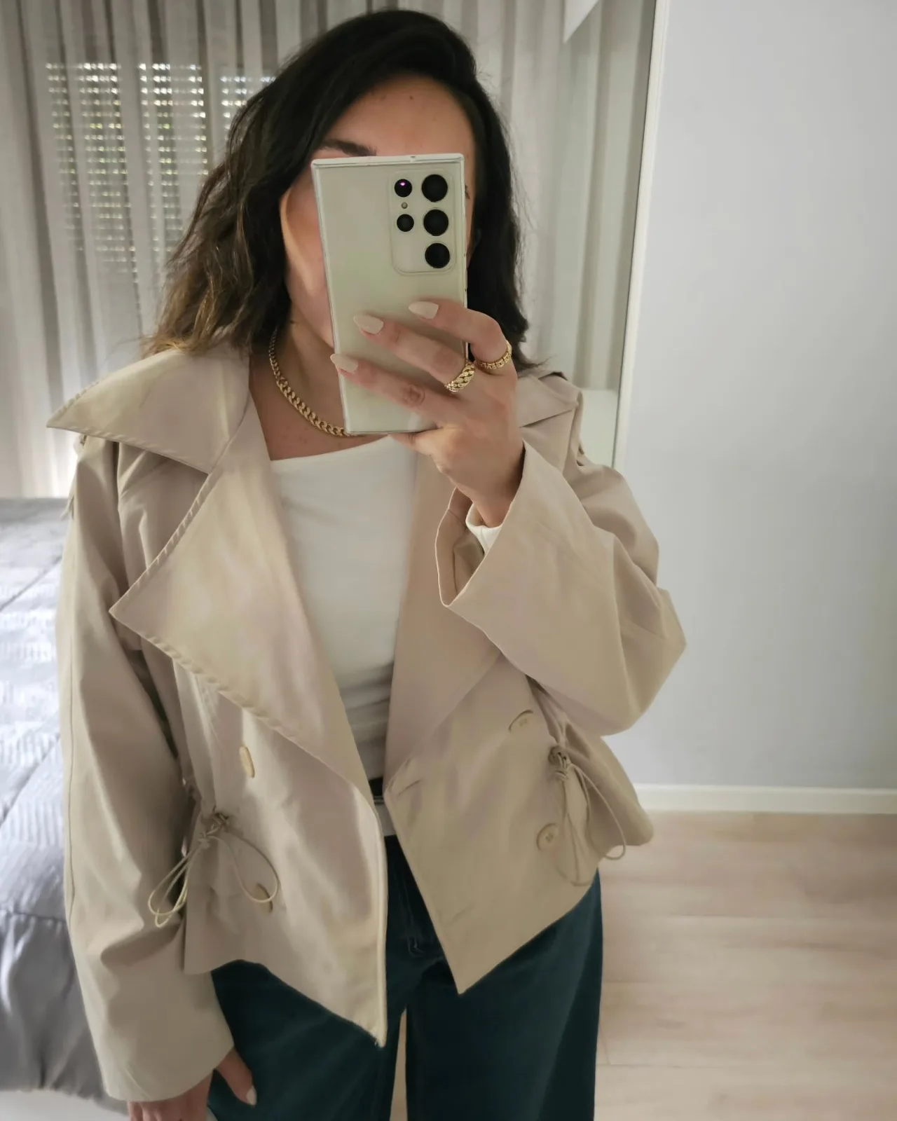 Short Double Breasted Trenchcoat view 8