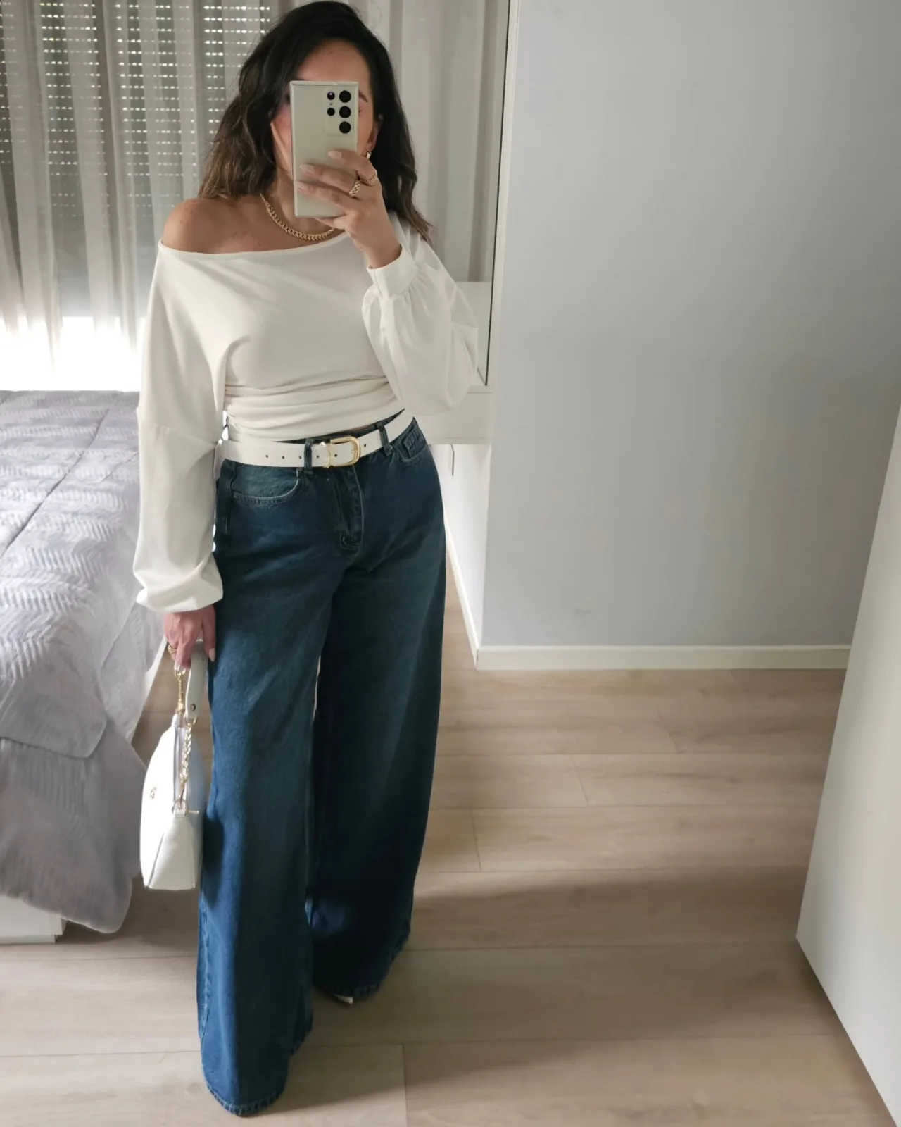 Offshoulder Oversized Long Sleeve Top view 2